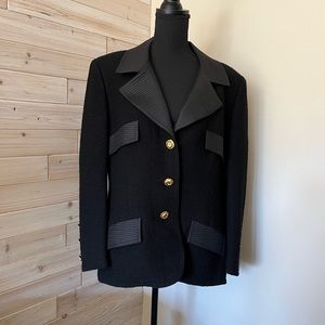 Vintage Black Boucle Blazer